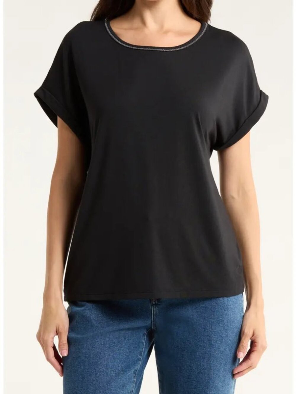 NWT Tommy Bahama Kauai Caviar Beaded Collar Black Tee-Size XL-Super Soft